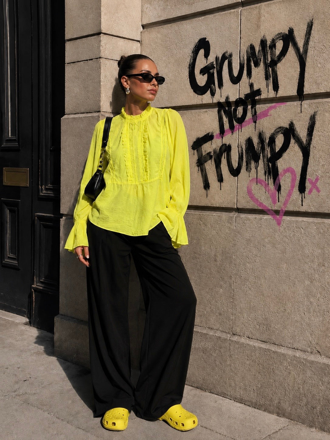 Cotton Frill Neck Blouse