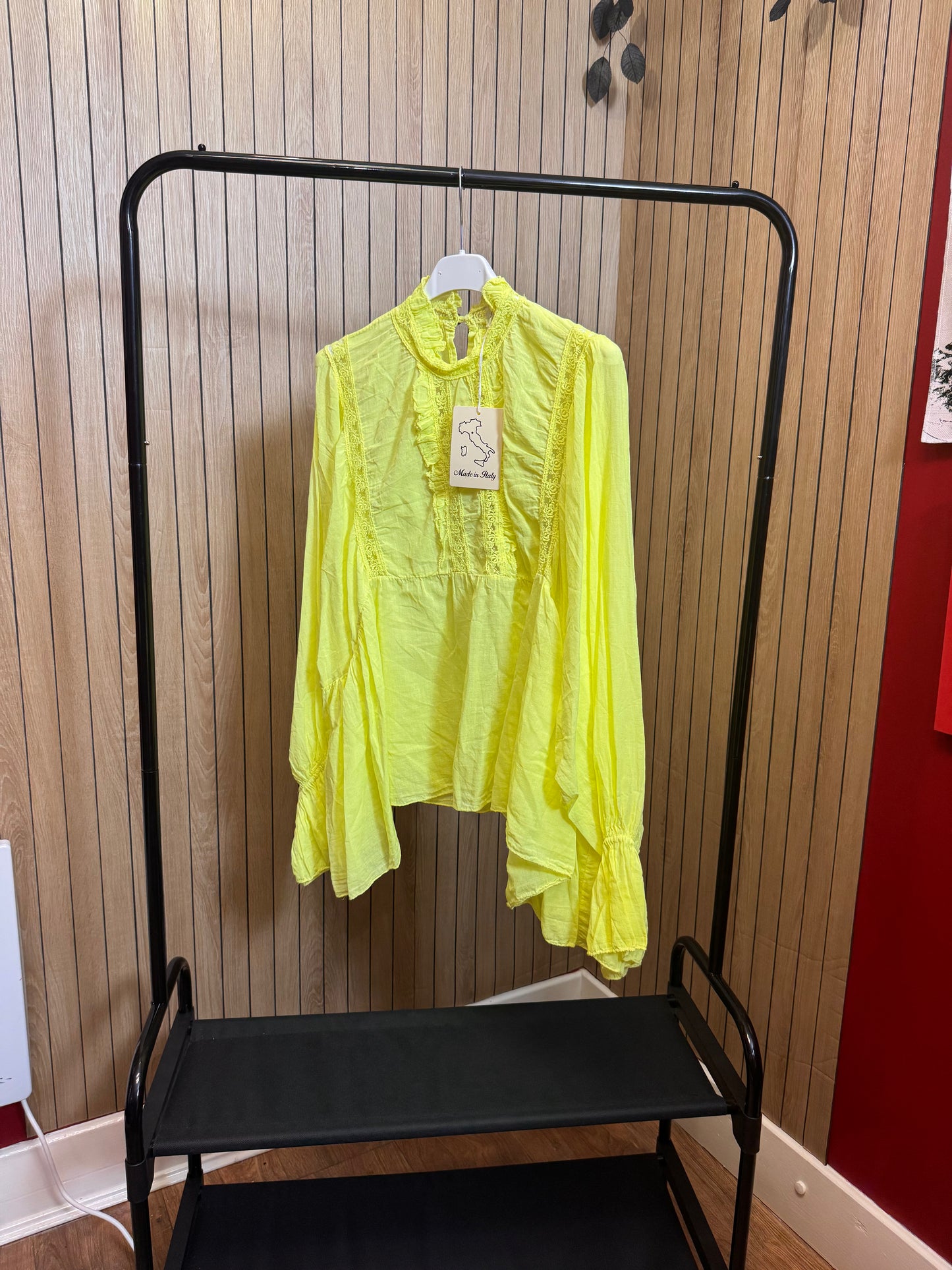 Cotton Frill Neck Blouse