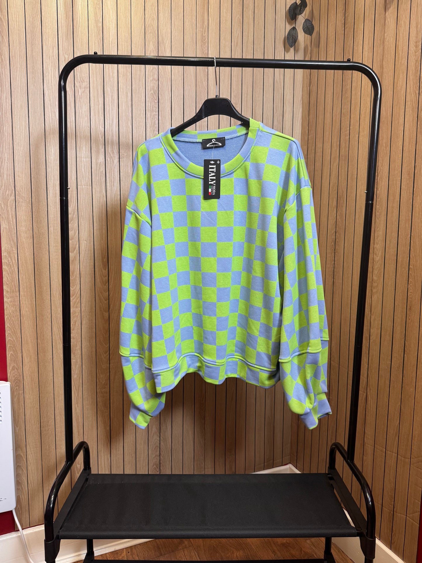 Check Sweat Top