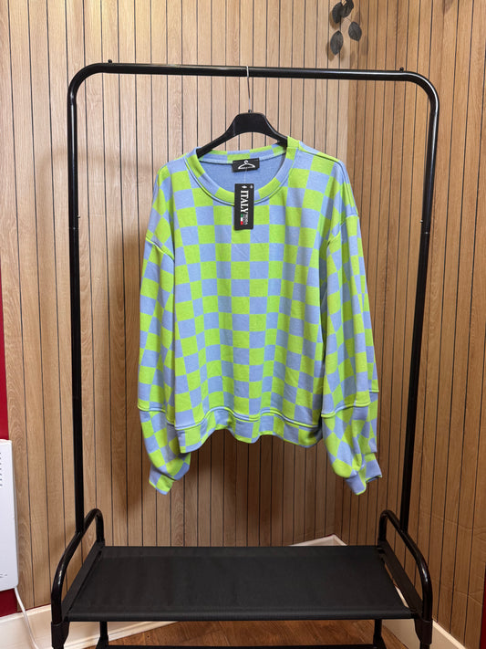 Check Sweat Top
