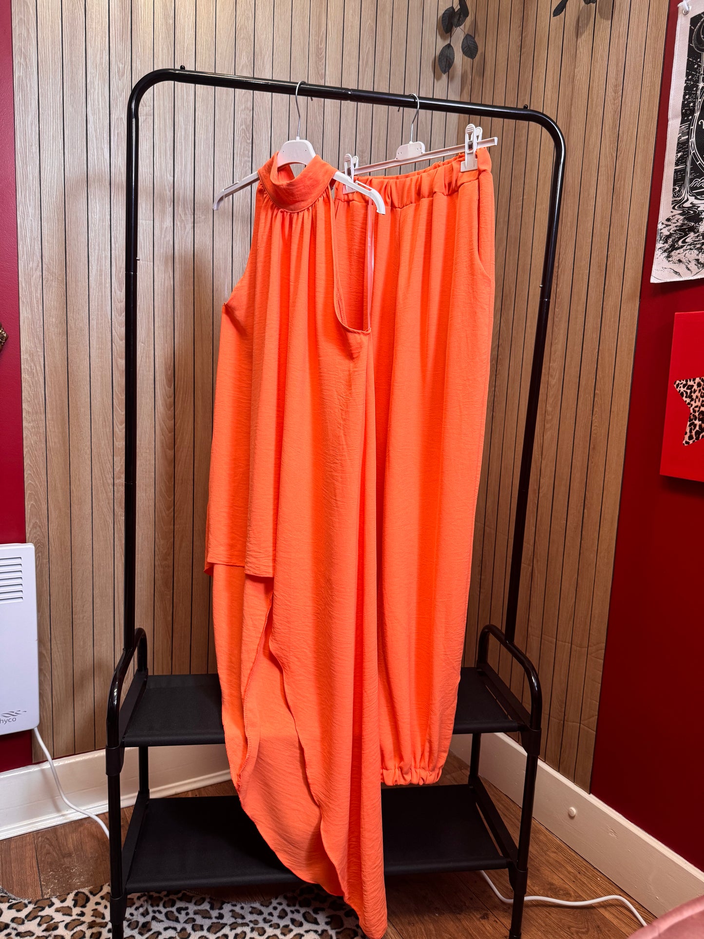 Halter Neck Asymmetric Tunic Lounge Set
